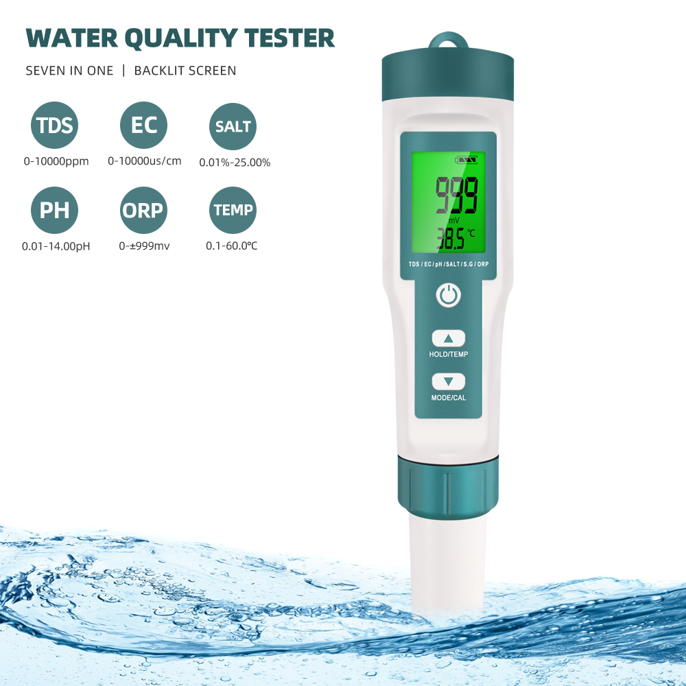 Ph Meter Digital Water Tester - 7 в 1 PH TDS EC