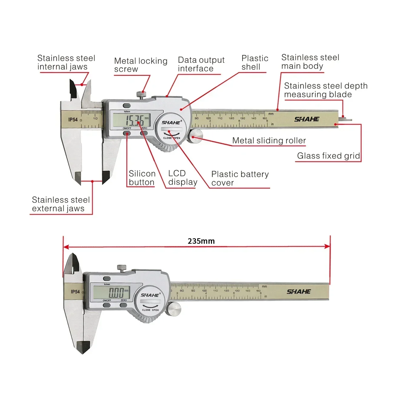 Электронный цифровой штангенци – обзор и цена Digital Caliper 150Mm Stainless Steel