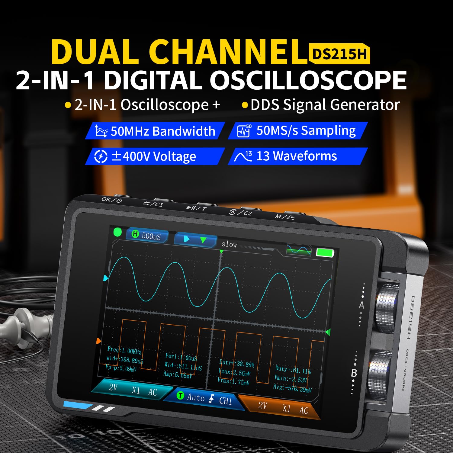 Цифровой осциллограф FNIRSI DS – обзор и цена Fnirsi Digital Oscilloscope Handheld