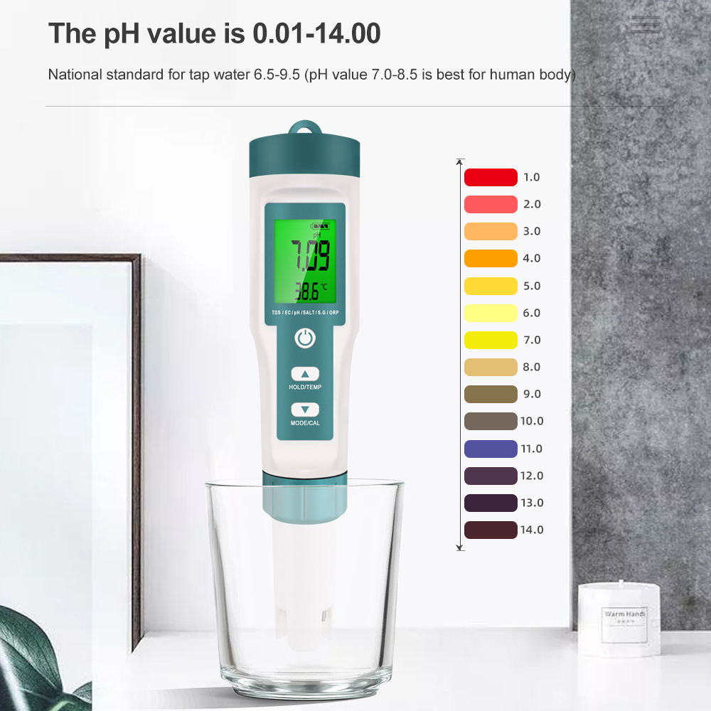 7 в 1 PH TDS EC ORP Измеритель – обзор и цена Ph Meter Digital Water Tester