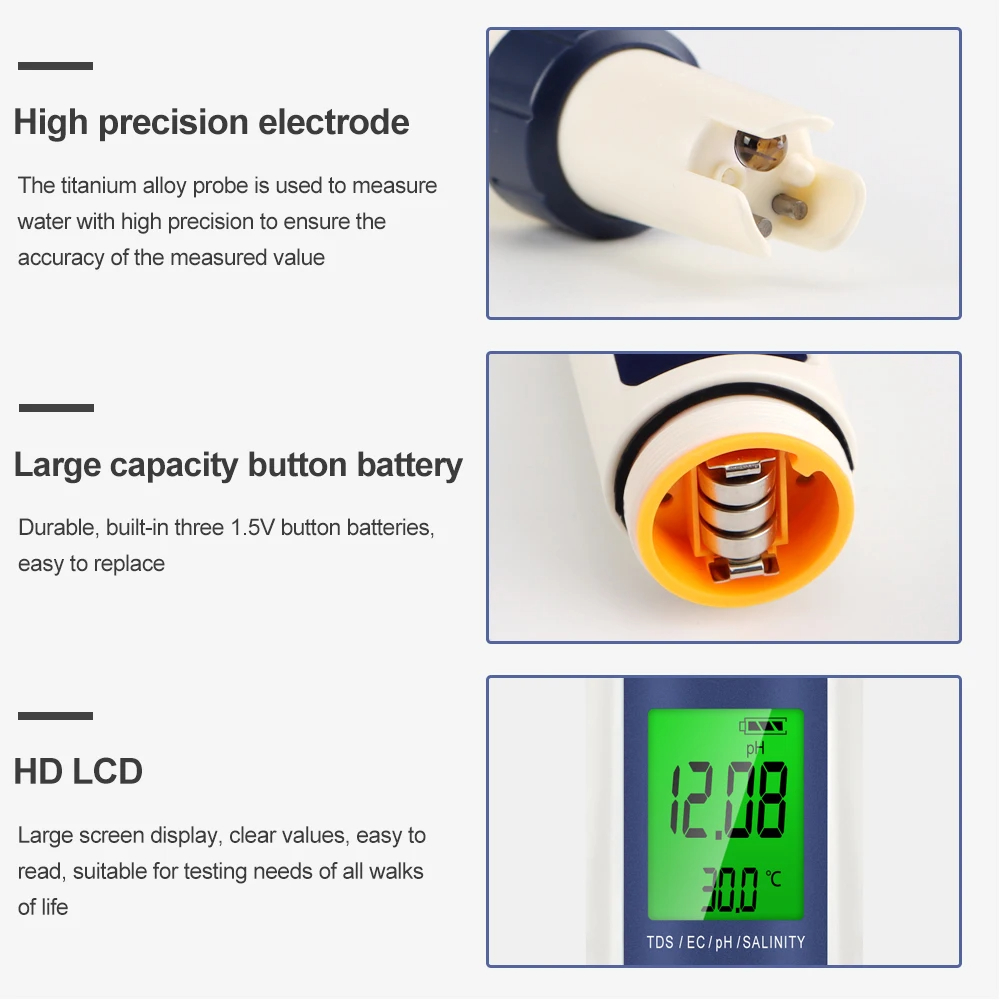 Цифровой измеритель pH TDS EC  – обзор и цена Ph Meter Digital Water Tester